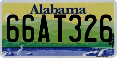 AL license plate 66AT326