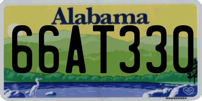 AL license plate 66AT330
