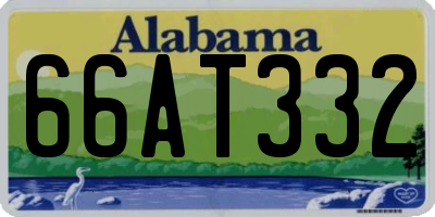 AL license plate 66AT332
