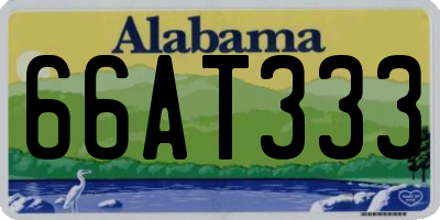 AL license plate 66AT333