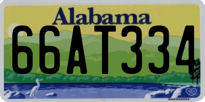 AL license plate 66AT334