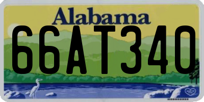 AL license plate 66AT340