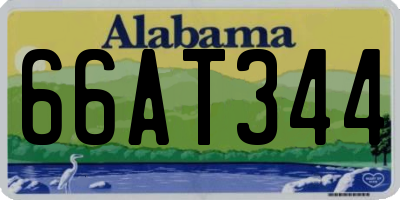 AL license plate 66AT344