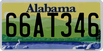 AL license plate 66AT346