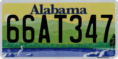 AL license plate 66AT347