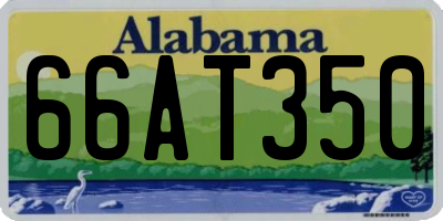 AL license plate 66AT350