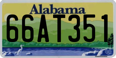 AL license plate 66AT351