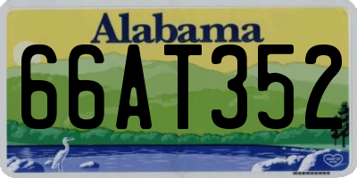 AL license plate 66AT352