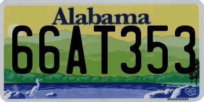 AL license plate 66AT353