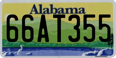 AL license plate 66AT355