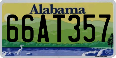 AL license plate 66AT357