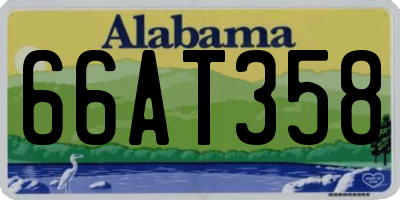AL license plate 66AT358