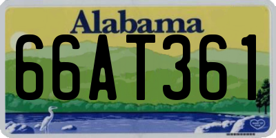 AL license plate 66AT361
