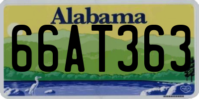 AL license plate 66AT363