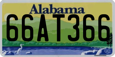 AL license plate 66AT366