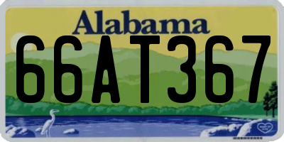 AL license plate 66AT367