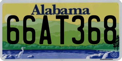 AL license plate 66AT368