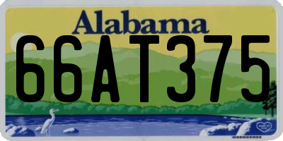 AL license plate 66AT375