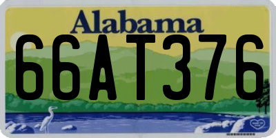 AL license plate 66AT376