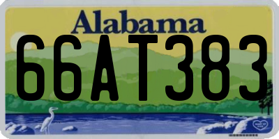 AL license plate 66AT383