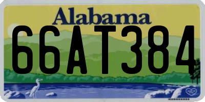 AL license plate 66AT384