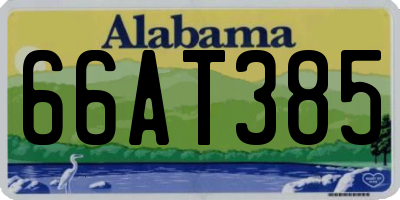 AL license plate 66AT385