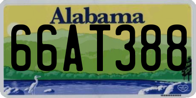 AL license plate 66AT388
