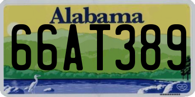 AL license plate 66AT389