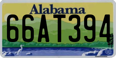 AL license plate 66AT394