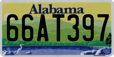 AL license plate 66AT397