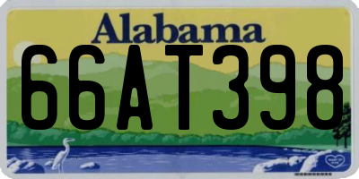 AL license plate 66AT398