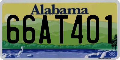 AL license plate 66AT401