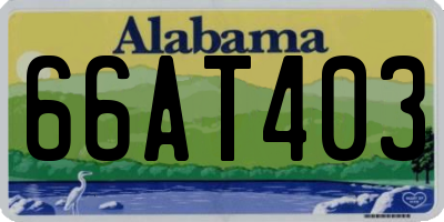 AL license plate 66AT403