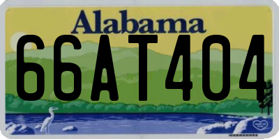 AL license plate 66AT404