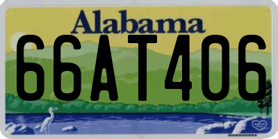 AL license plate 66AT406