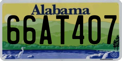AL license plate 66AT407