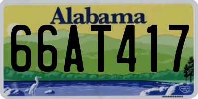 AL license plate 66AT417