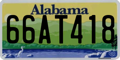AL license plate 66AT418