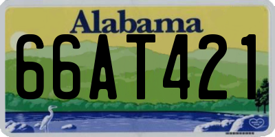AL license plate 66AT421
