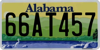 AL license plate 66AT457