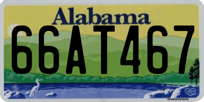 AL license plate 66AT467