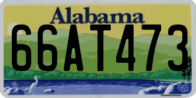 AL license plate 66AT473