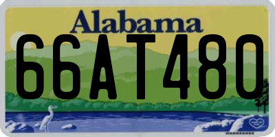 AL license plate 66AT480