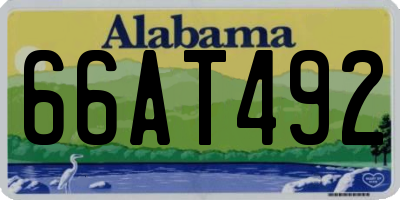 AL license plate 66AT492