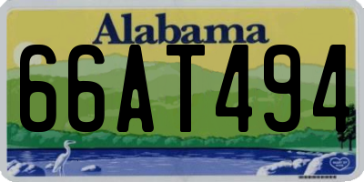 AL license plate 66AT494