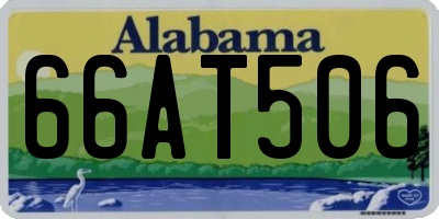 AL license plate 66AT506