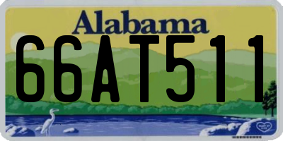 AL license plate 66AT511