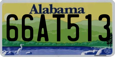 AL license plate 66AT513