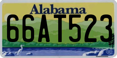 AL license plate 66AT523