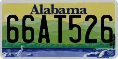 AL license plate 66AT526